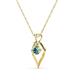 3 - Sallie London Blue Topaz Heart Pendant 