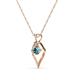 3 - Sallie London Blue Topaz Heart Pendant 