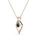 3 - Sallie Blue Diamond Heart Pendant 