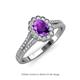 3 - Raisa Desire Amethyst and Diamond Halo Engagement Ring 