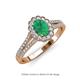 3 - Raisa Desire Emerald and Diamond Halo Engagement Ring 