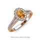 3 - Raisa Desire Citrine and Diamond Halo Engagement Ring 