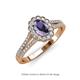 3 - Raisa Desire Iolite and Diamond Halo Engagement Ring 