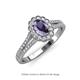 3 - Raisa Desire Iolite and Diamond Halo Engagement Ring 