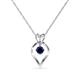 1 - Sallie Blue Sapphire Heart Pendant 