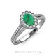 3 - Raisa Desire Emerald and Diamond Halo Engagement Ring 
