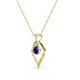 3 - Sallie Blue Sapphire Heart Pendant 