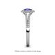 5 - Raisa Desire Tanzanite and Diamond Halo Engagement Ring 