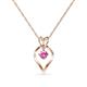 1 - Sallie Pink Sapphire Heart Pendant 