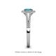 5 - Raisa Desire London Blue Topaz and Diamond Halo Engagement Ring 