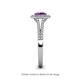 5 - Raisa Desire Amethyst and Diamond Halo Engagement Ring 