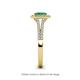 5 - Raisa Desire Emerald and Diamond Halo Engagement Ring 