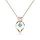 1 - Sallie Aquamarine Heart Pendant 