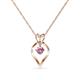1 - Sallie Pink Tourmaline Heart Pendant 