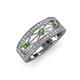 3 - Aurelia 0.54 ctw Green Garnet and Lab Grown Diamond Wedding Band 
