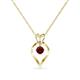 1 - Sallie Red Garnet Heart Pendant 