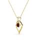 3 - Sallie Red Garnet Heart Pendant 