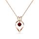 1 - Sallie Red Garnet Heart Pendant 