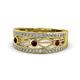 1 - Aurelia 0.54 ctw Red Garnet and Lab Grown Diamond Wedding Band 