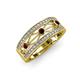 3 - Aurelia 0.54 ctw Red Garnet and Lab Grown Diamond Wedding Band 