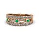1 - Aurelia 0.47 ctw Emerald and Lab Grown Diamond Wedding Band 