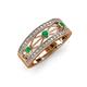 3 - Aurelia 0.47 ctw Emerald and Lab Grown Diamond Wedding Band 