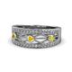 1 - Aurelia 0.52 ctw Yellow Sapphire and Lab Grown Diamond Wedding Band 