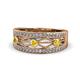 1 - Aurelia 0.52 ctw Yellow Sapphire and Lab Grown Diamond Wedding Band 