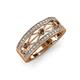 3 - Aurelia 0.50 ctw Smoky Quartz and Lab Grown Diamond Wedding Band 