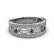 2 - Aurelia 0.53 ctw Blue and White Lab Grown Diamond Wedding Band 