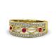 1 - Aurelia 0.53 ctw Ruby and Lab Grown Diamond Wedding Band 