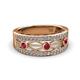 2 - Aurelia 0.53 ctw Ruby and Lab Grown Diamond Wedding Band 
