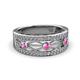 2 - Aurelia 0.51 ctw Pink Sapphire and Lab Grown Diamond Wedding Band 