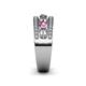 5 - Aurelia 0.51 ctw Pink Sapphire and Lab Grown Diamond Wedding Band 