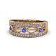 1 - Aurelia 0.50 ctw Tanzanite and Lab Grown Diamond Wedding Band 