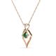 3 - Sallie Emerald Heart Pendant 