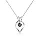 1 - Sallie Black Diamond Heart Pendant 