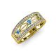 3 - Aurelia 0.52 ctw Blue Topaz and Lab Grown Diamond Wedding Band 