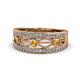 1 - Aurelia 0.47 ctw Citrine and Lab Grown Diamond Wedding Band 