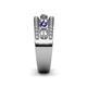 5 - Aurelia 0.47 ctw Iolite and Lab Grown Diamond Wedding Band 