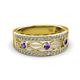 2 - Aurelia 0.47 ctw Iolite and Lab Grown Diamond Wedding Band 