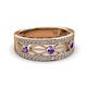 2 - Aurelia 0.47 ctw Iolite and Lab Grown Diamond Wedding Band 