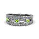 1 - Aurelia 0.54 ctw Peridot and Lab Grown Diamond Wedding Band 