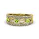1 - Aurelia 0.54 ctw Peridot and Lab Grown Diamond Wedding Band 