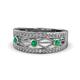 1 - Aurelia 0.47 ctw Emerald and Lab Grown Diamond Wedding Band 