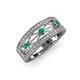 3 - Aurelia 0.47 ctw Emerald and Lab Grown Diamond Wedding Band 