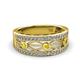 2 - Aurelia 0.52 ctw Yellow Sapphire and Lab Grown Diamond Wedding Band 