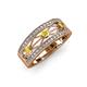 3 - Aurelia 0.52 ctw Yellow Sapphire and Lab Grown Diamond Wedding Band 