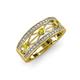 3 - Aurelia 0.53 ctw Yellow and White Lab Grown Diamond Wedding Band 