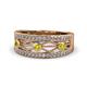 1 - Aurelia 0.53 ctw Yellow and White Lab Grown Diamond Wedding Band 